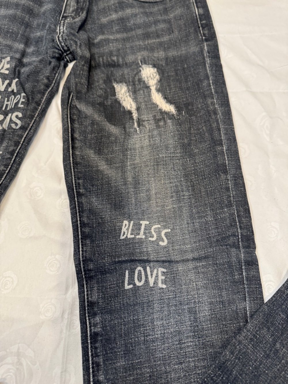 Authentic Fendi Distressed Graphic Bootcut Jeans - Picture 5 of 11